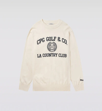 CPG GOLF MENS PULL OVER LOGO INTARSIA