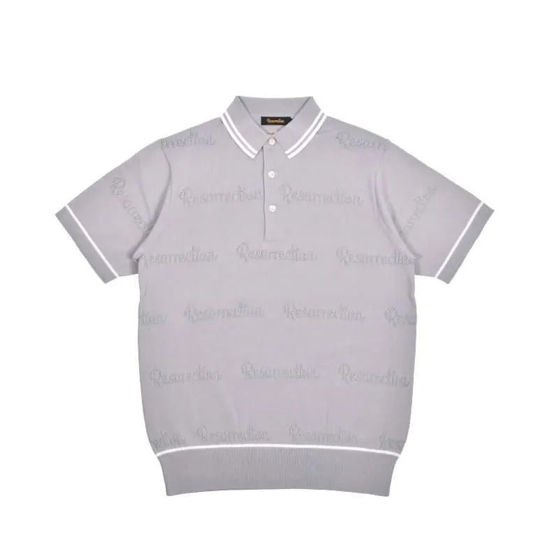 Resurrection MENS Mesh Logo Knit Polo Shirt