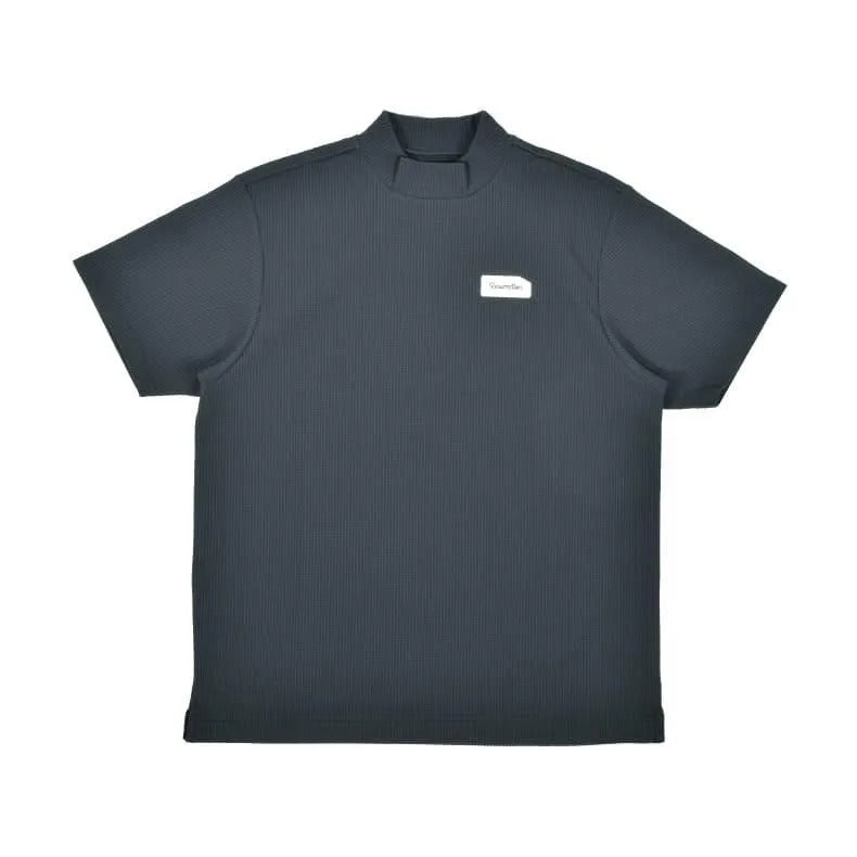 Resurrection MENS  Silicon Tag Waffle Mock Neck (Relax Fit)