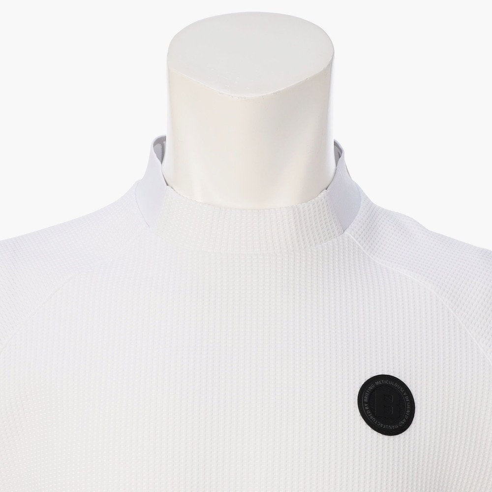 BRIEFING MENS CE MS WAFFLE NECK LOGO HIGHNECK RF