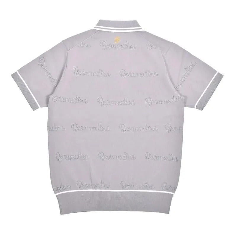 Resurrection MENS Mesh Logo Knit Polo Shirt