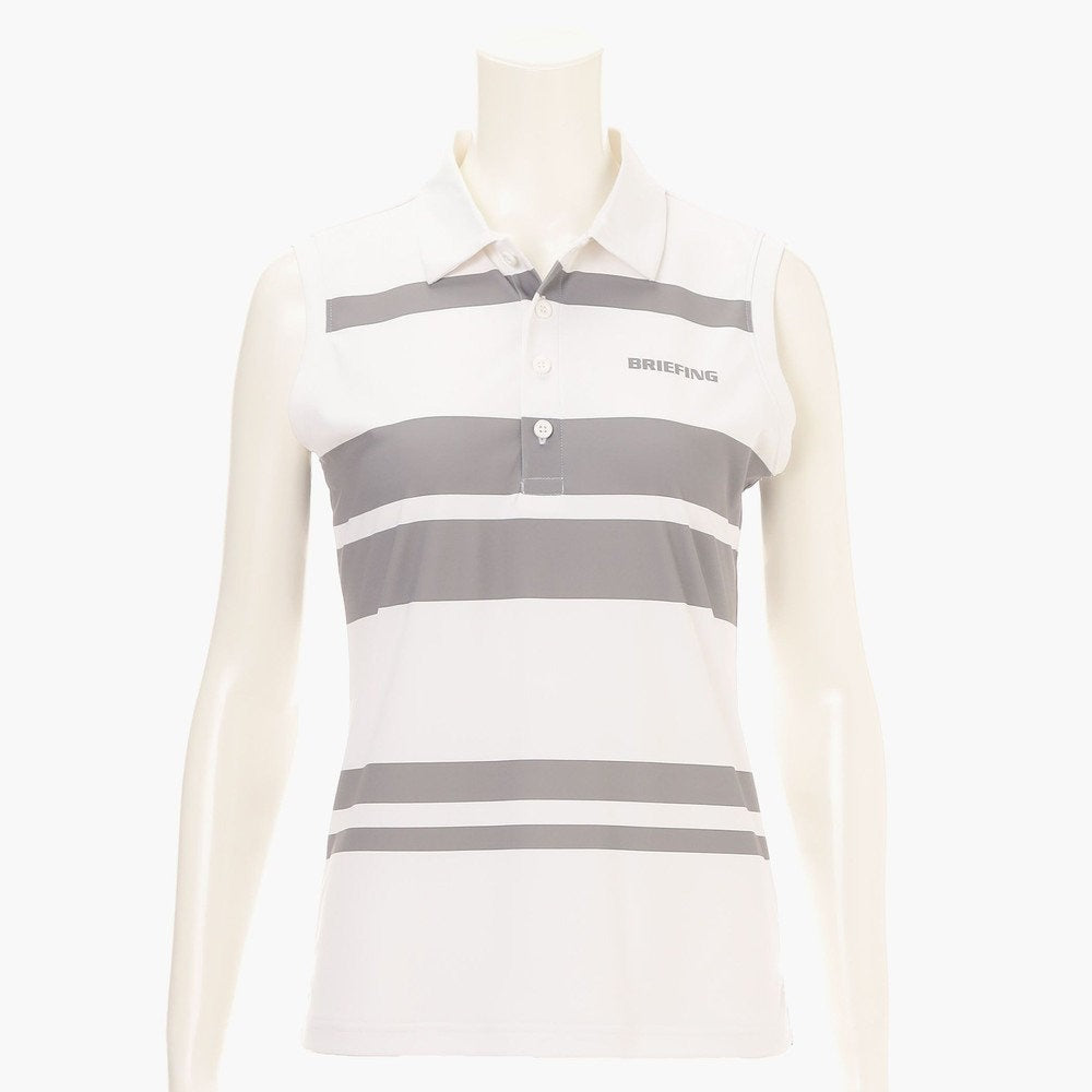 BRIEFING WOMENS WS PANEL STRIPE NS POLO