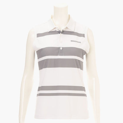 BRIEFING WOMENS WS PANEL STRIPE NS POLO