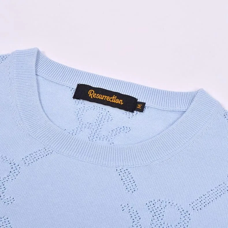 Resurrection MENS Mesh RR Logo Knit  L/S