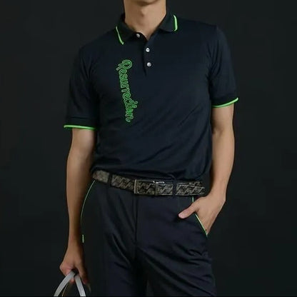 Resurrection MENS Neon Logo Polo Shirt