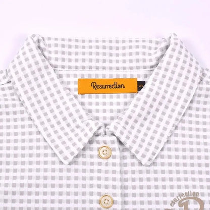 Resurrection WOMENS Gingham Check Sleeveless Polo Shirt