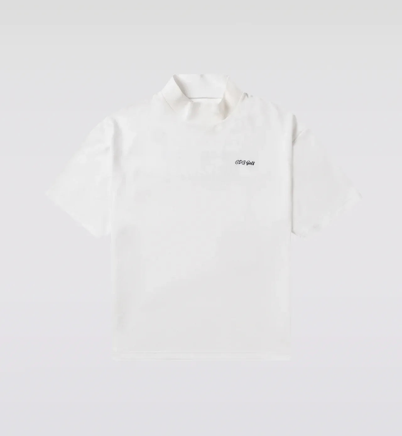 CPG GOLF MENS MOCK NECK SS BACK PRINT