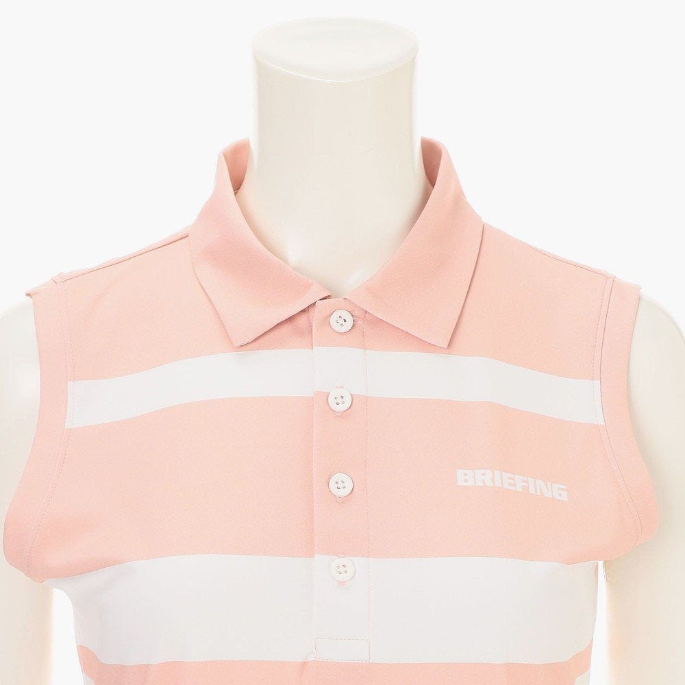 BRIEFING WOMENS WS PANEL STRIPE NS POLO