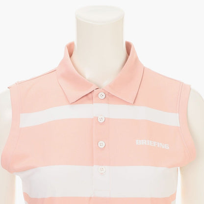 BRIEFING WOMENS WS PANEL STRIPE NS POLO