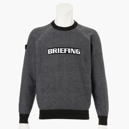 BRIEFING MENS MS BIRDS EYE LOGO CREWNECK KNIT