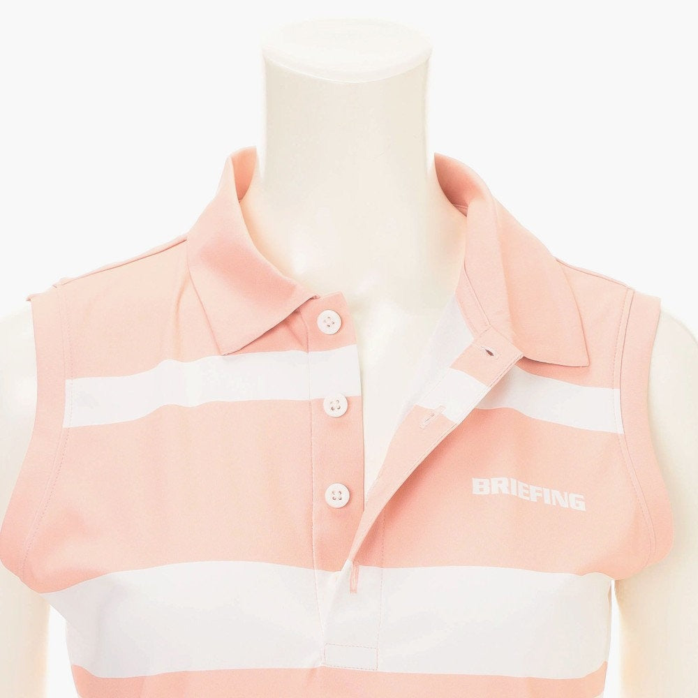 BRIEFING WOMENS WS PANEL STRIPE NS POLO