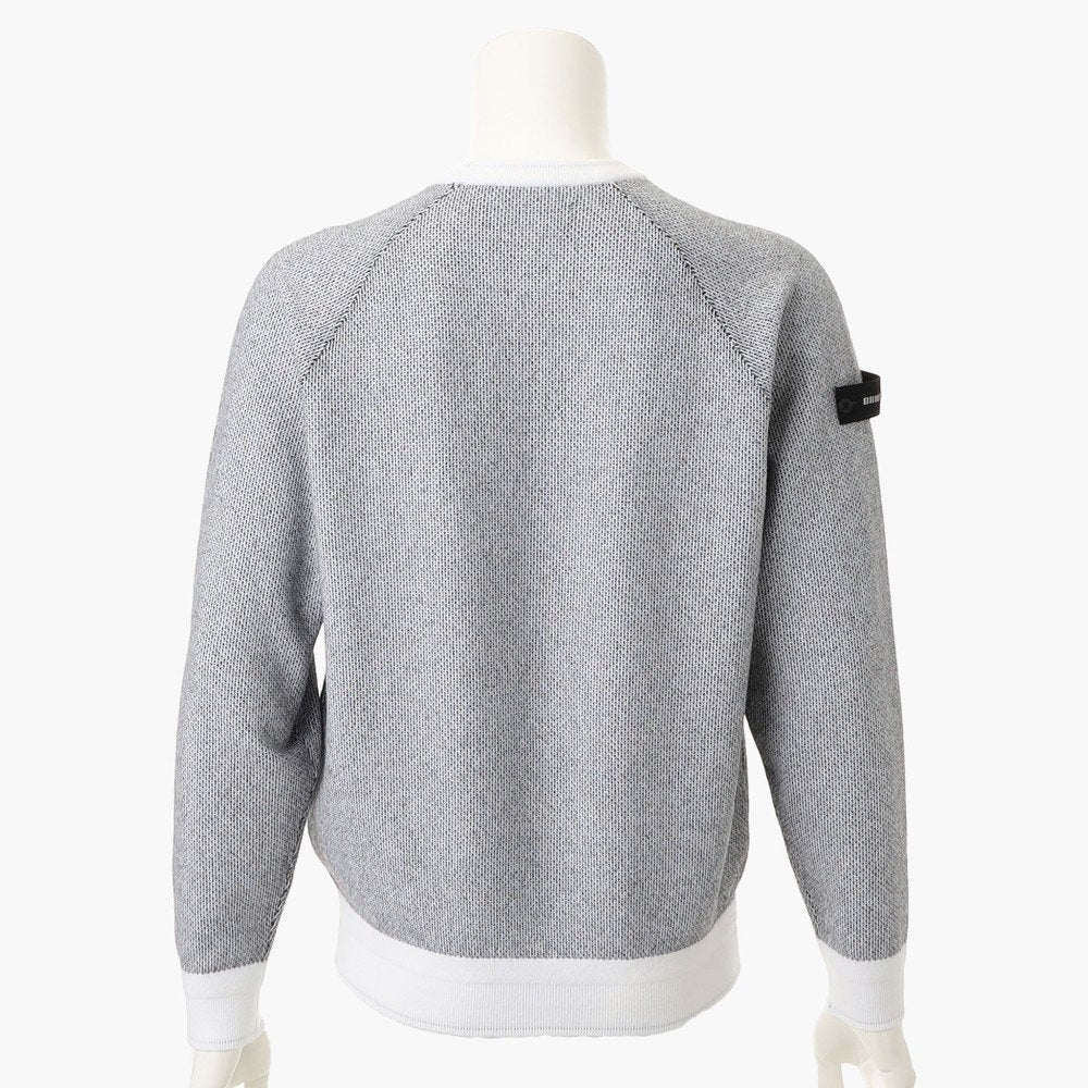 BRIEFING MENS MS BIRDS EYE LOGO CREWNECK KNIT