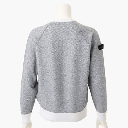 BRIEFING MENS MS BIRDS EYE LOGO CREWNECK KNIT