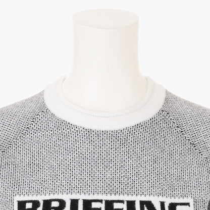 BRIEFING WOMENS WS BIRDS EYE LOGO CREWNECK KNIT