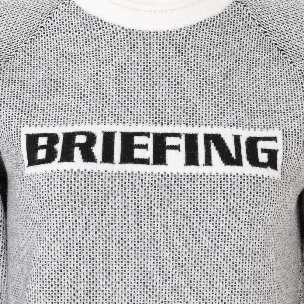 BRIEFING WOMENS WS BIRDS EYE LOGO CREWNECK KNIT