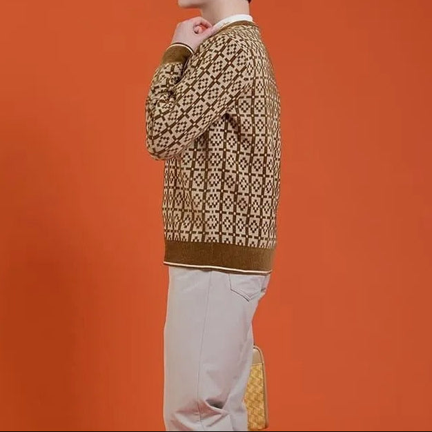 Resurrection MENS Praha Pattern Crew Neck Knit