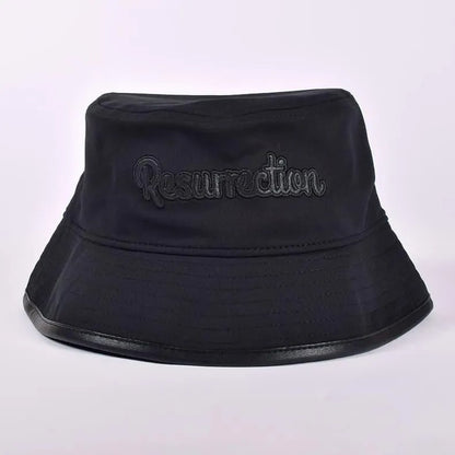 Resurrection MENS Synthetic Leather Brim Bucket Hat
