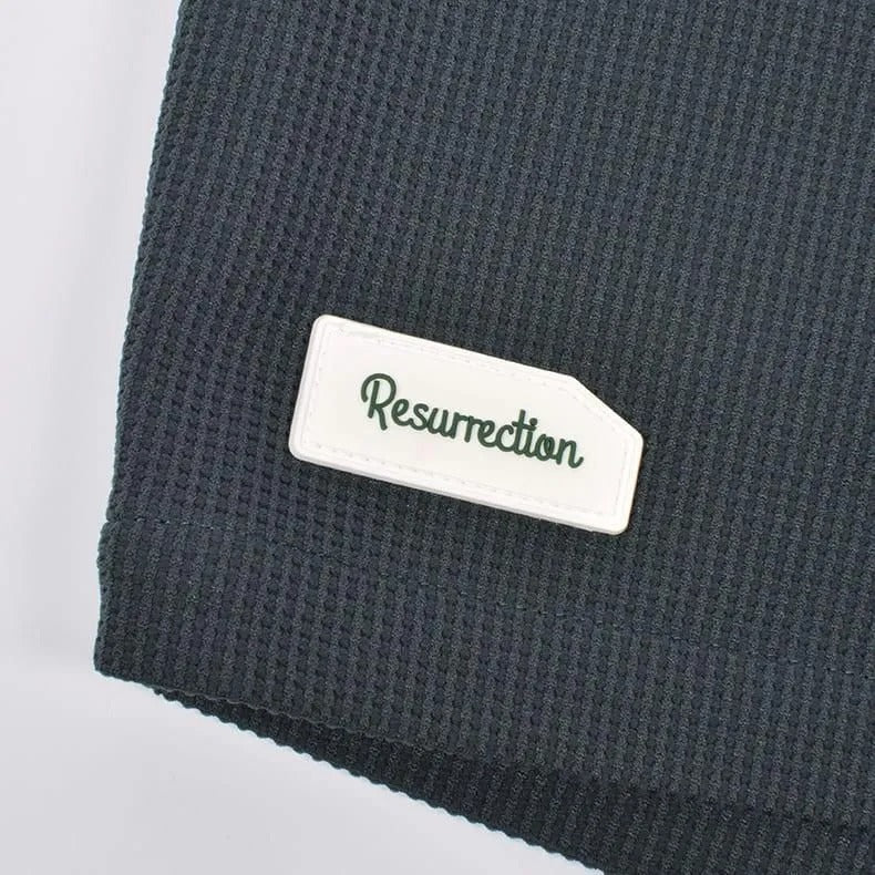 Resurrection MENS  Silicon Tag Waffle Short Pants (Relax Fit)