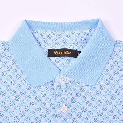 Resurrection MENS Shippo Pattern Polo Shirt