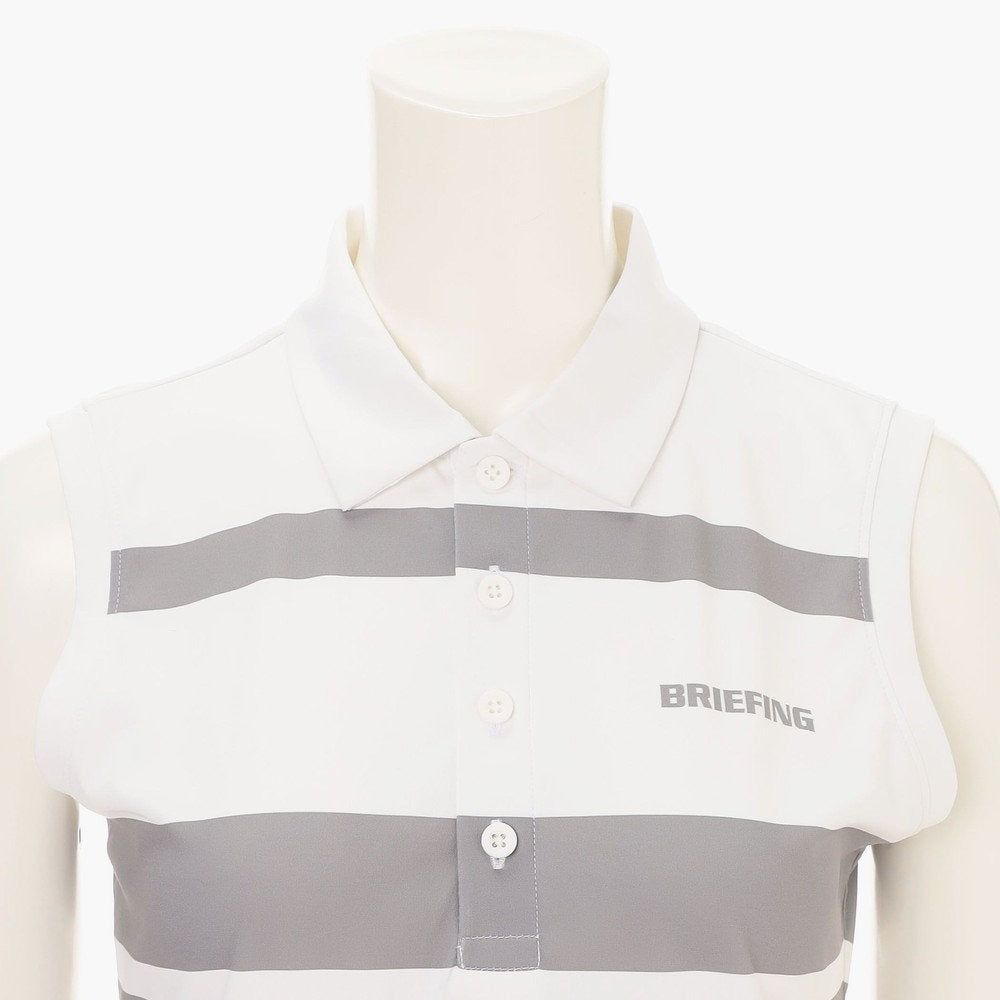 BRIEFING WOMENS WS PANEL STRIPE NS POLO