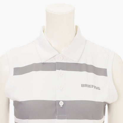 BRIEFING WOMENS WS PANEL STRIPE NS POLO