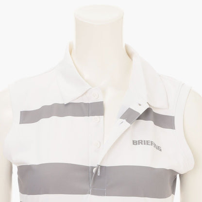 BRIEFING WOMENS WS PANEL STRIPE NS POLO