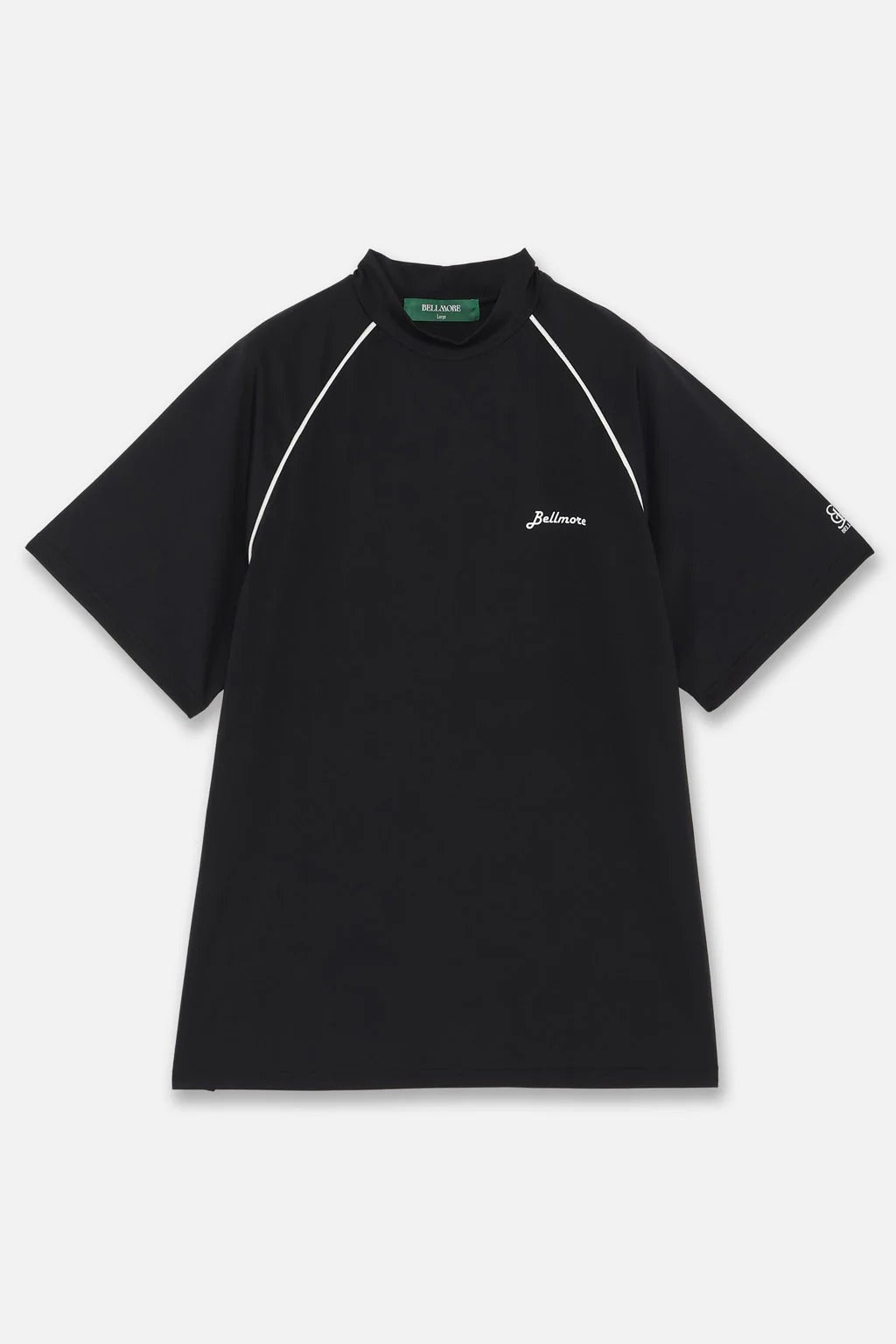 BELLMORE MENS PIPING LOGO S/S MOCK NECK