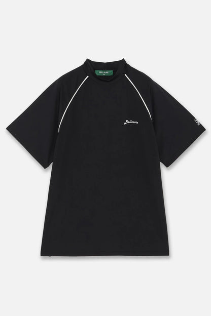 BELLMORE MENS PIPING LOGO S/S MOCK NECK