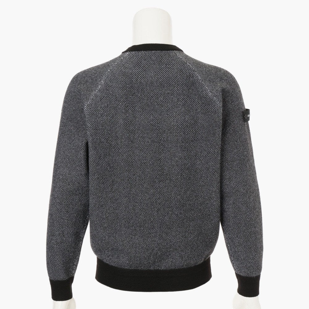 BRIEFING MENS MS BIRDS EYE LOGO CREWNECK KNIT