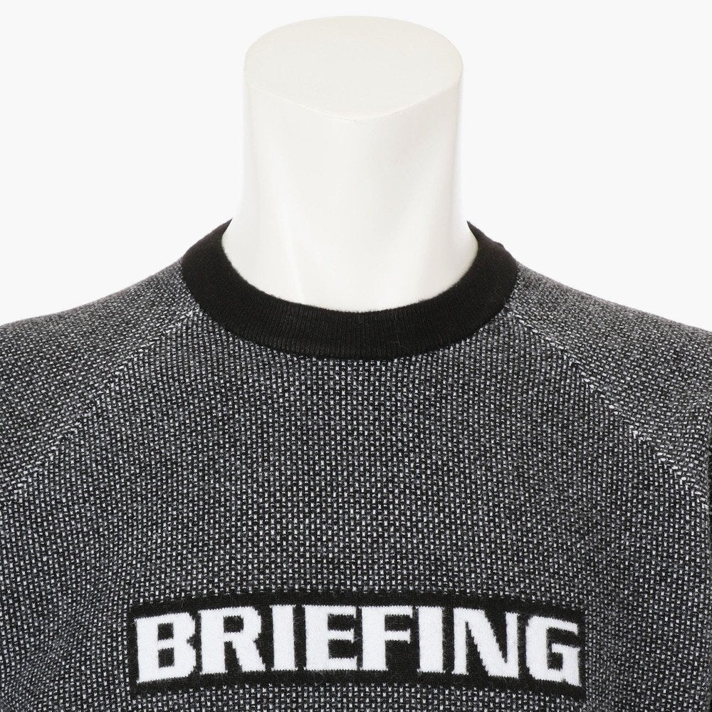 BRIEFING MENS MS BIRDS EYE LOGO CREWNECK KNIT