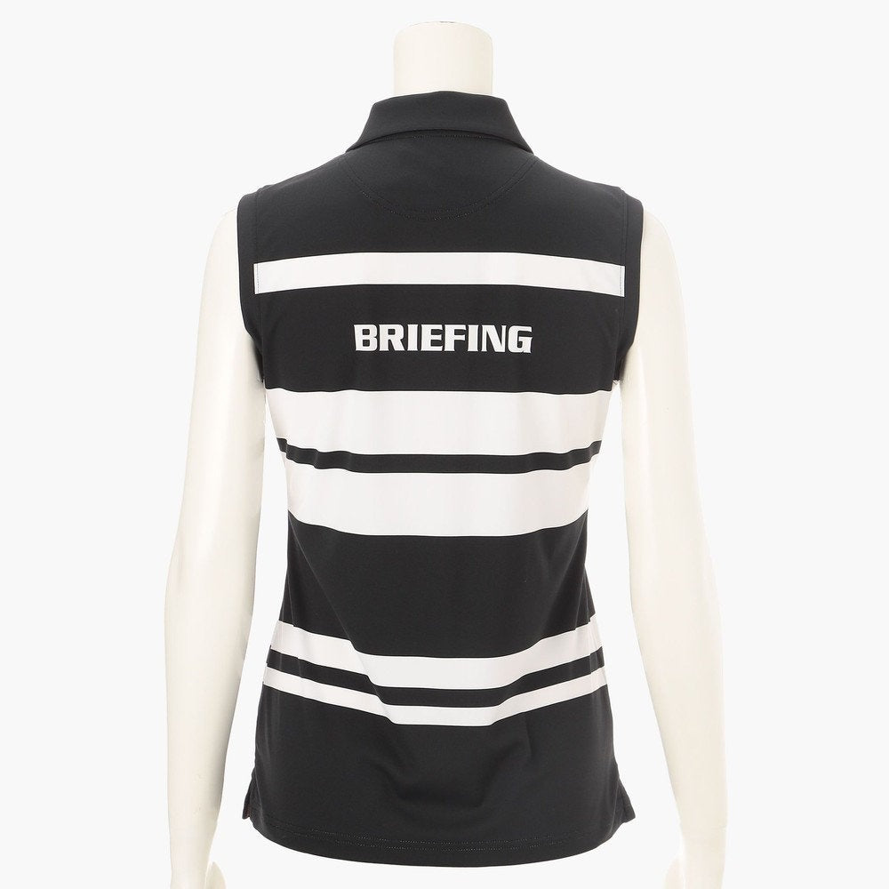 BRIEFING WOMENS WS PANEL STRIPE NS POLO