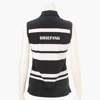 BRIEFING WOMENS WS PANEL STRIPE NS POLO
