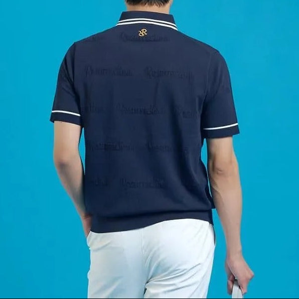 Resurrection MENS Mesh Logo Knit Polo Shirt
