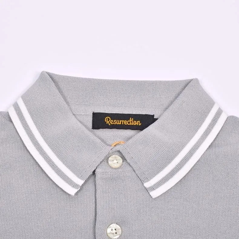 Resurrection MENS Mesh Logo Knit Polo Shirt