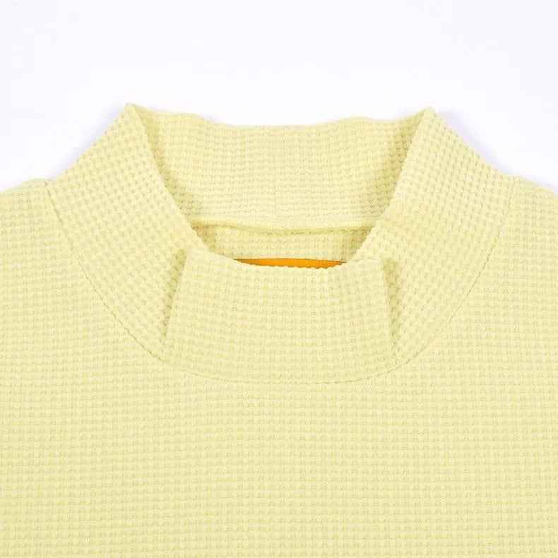 Resurrection WOMENS  Silicon Tag Waffle Mock Neck (Relax Fit)