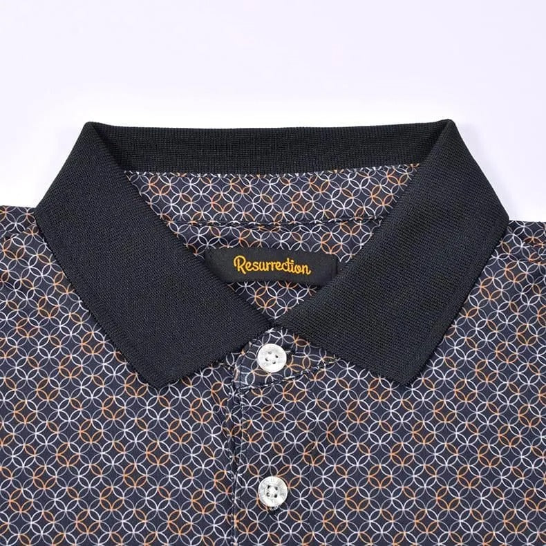 Resurrection MENS Shippo Pattern Polo Shirt