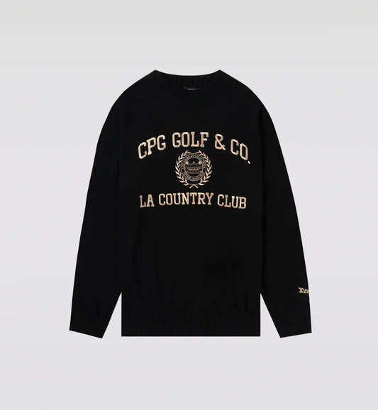 CPG GOLF MENS PULL OVER LOGO INTARSIA