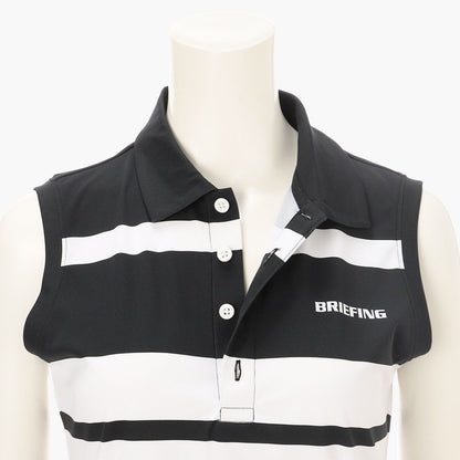 BRIEFING WOMENS WS PANEL STRIPE NS POLO