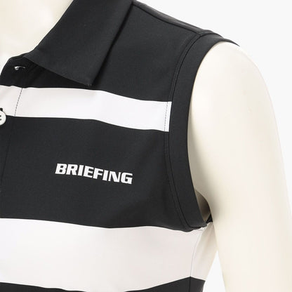 BRIEFING WOMENS WS PANEL STRIPE NS POLO