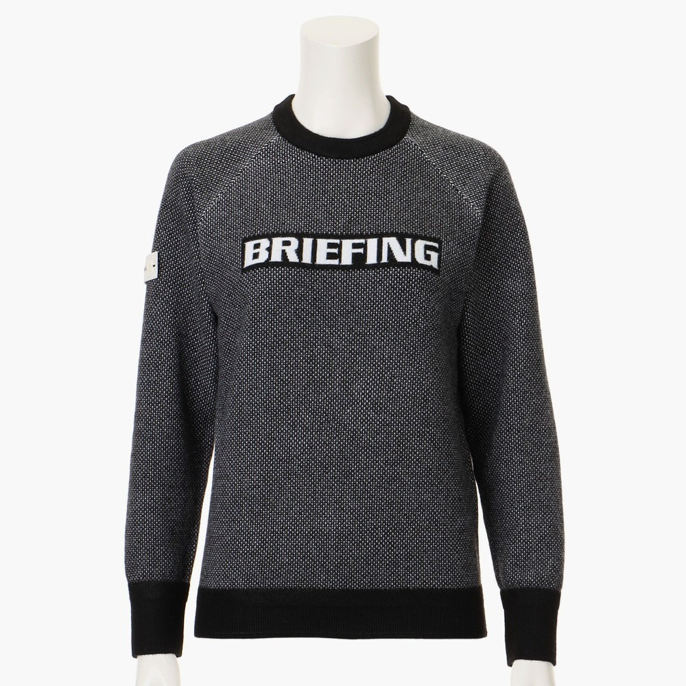 BRIEFING WOMENS WS BIRDS EYE LOGO CREWNECK KNIT