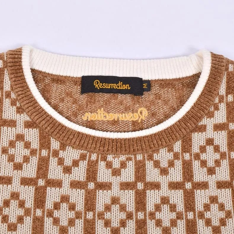 Resurrection MENS Praha Pattern Crew Neck Knit