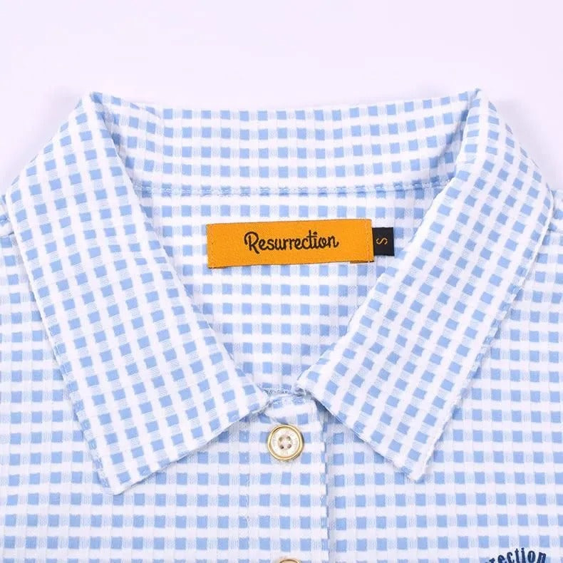 Resurrection WOMENS Gingham Check Sleeveless Polo Shirt