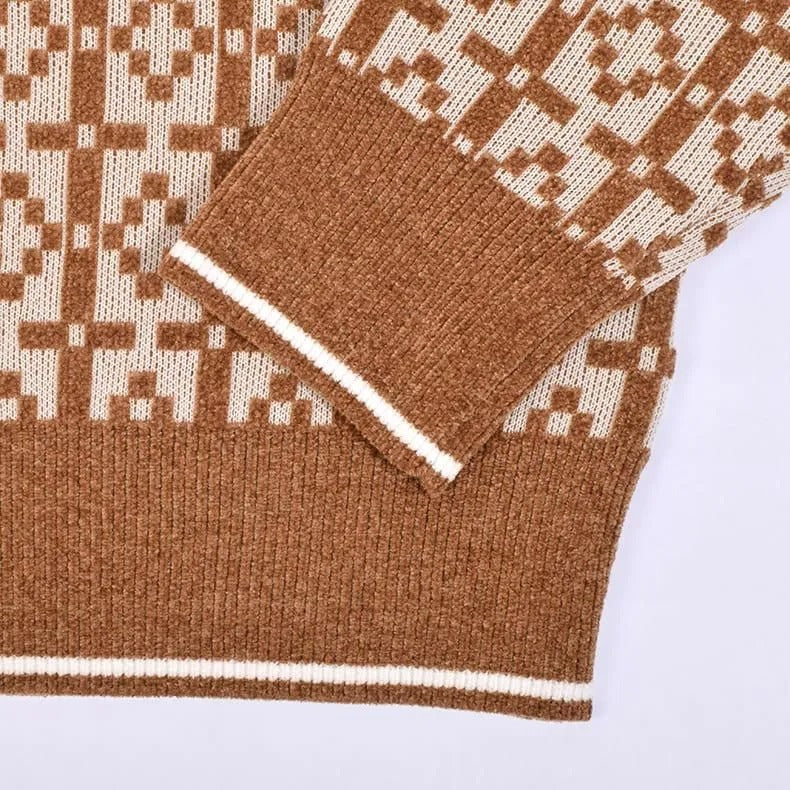 Resurrection MENS Praha Pattern Crew Neck Knit