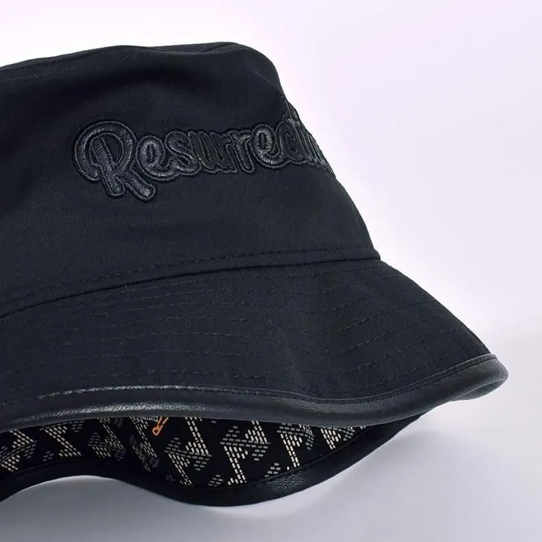 Resurrection MENS Synthetic Leather Brim Bucket Hat
