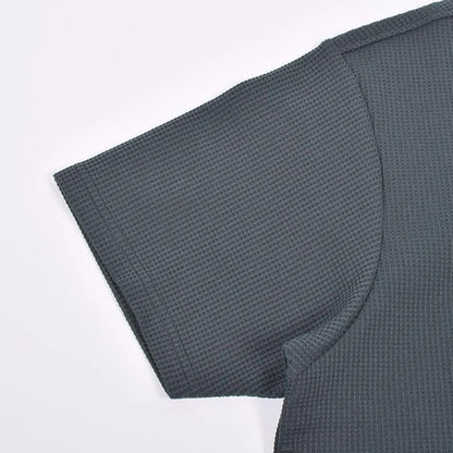 Resurrection MENS  Silicon Tag Waffle Mock Neck (Relax Fit)