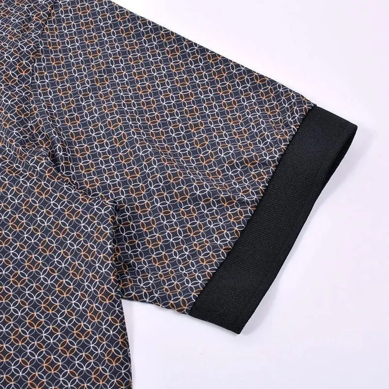 Resurrection MENS Shippo Pattern Polo Shirt