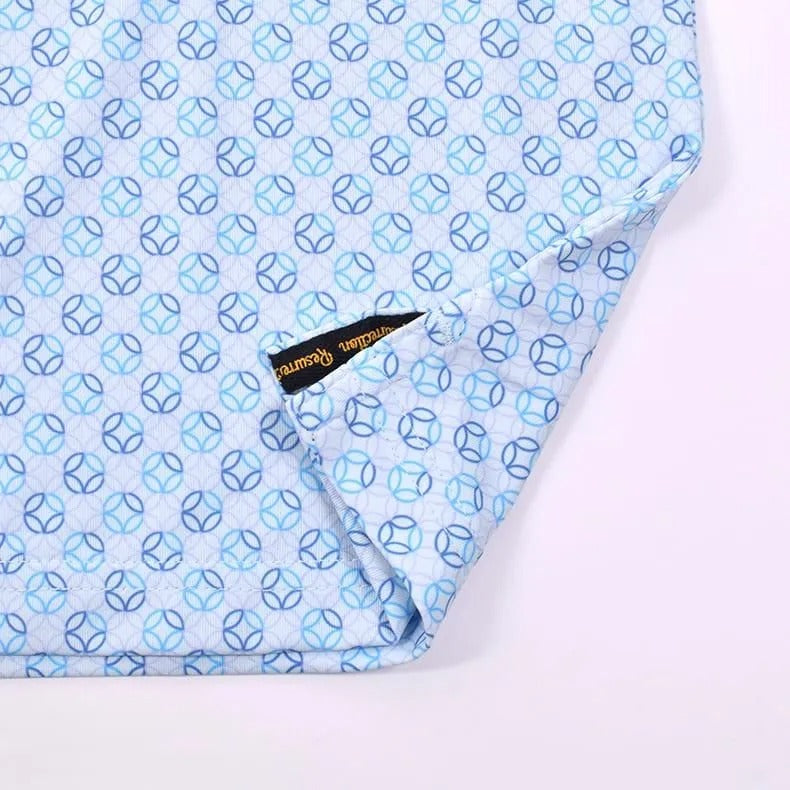 Resurrection MENS Shippo Pattern Polo Shirt