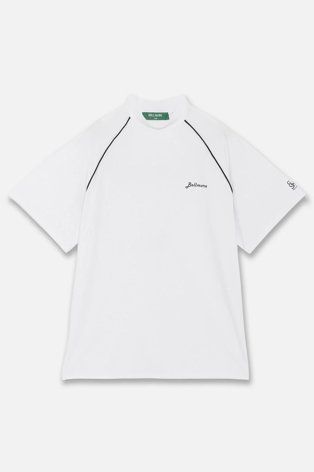 BELLMORE MENS PIPING LOGO S/S MOCK NECK