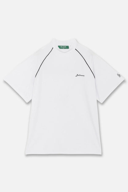 BELLMORE MENS PIPING LOGO S/S MOCK NECK