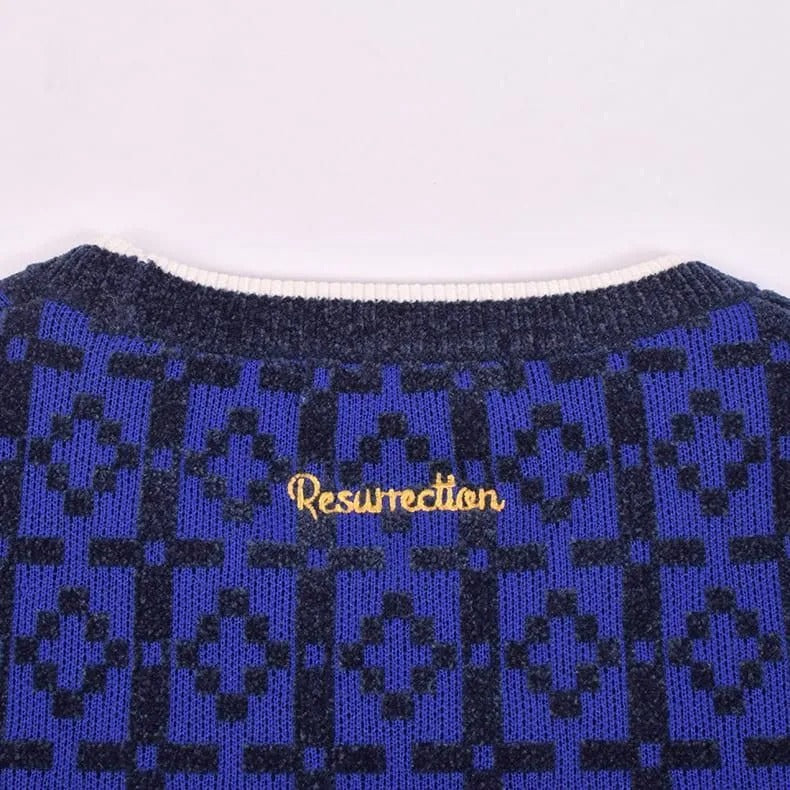 Resurrection MENS Praha Pattern Crew Neck Knit